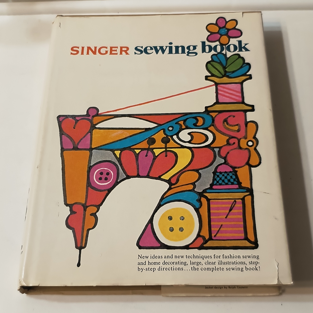 Vintage SINGER Sewing Book (1969) Hardcover - Mod 60s/70s Art Jacket